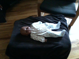 Baby doll lying down