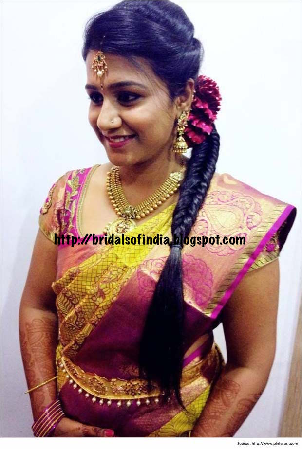 Bridal Hairstyles For Silk Saree | fashion world latest hairstyles for wedding and silk saree Bridal Hairstyles For Silk Saree | fashion world latest hairstyles for wedding and silk saree