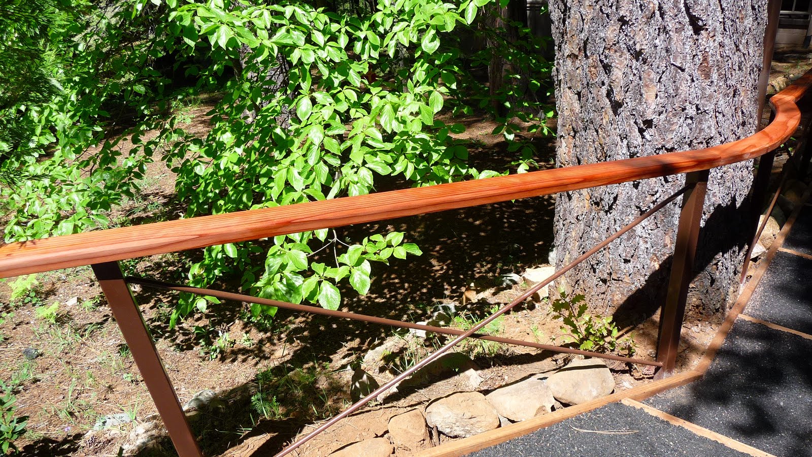 Living Iron: Redwood Railing, Stained