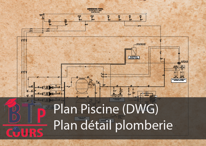 Plan détail Piscine (DWG) N° 021 Génie Civil