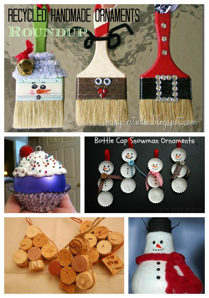 Roundup of Handmade Christmas Ornaments from Recycled Materials