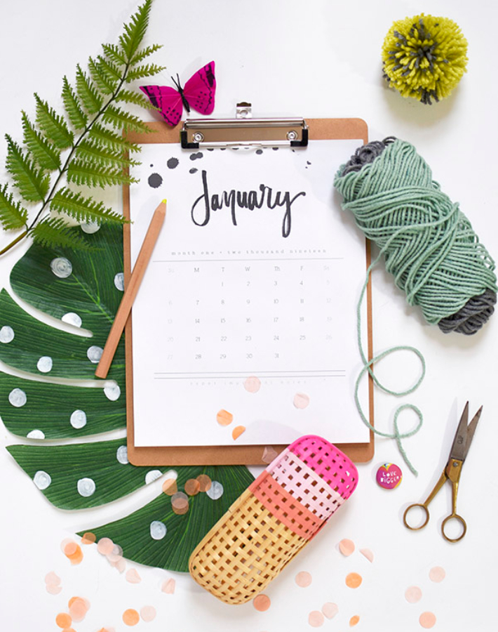 Calendarios 2019 imprimibles gratis