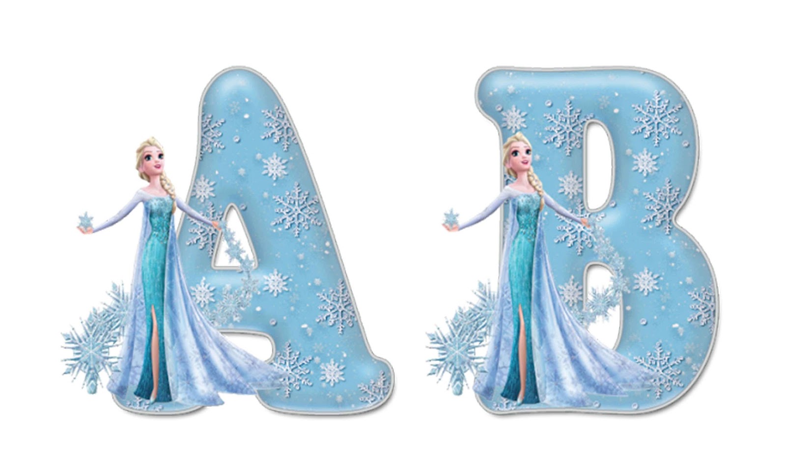 Elsa (Frozen) Temalı Alfabe Neşeli Süs Evim Ücretsiz Doğum Günü Süsleri