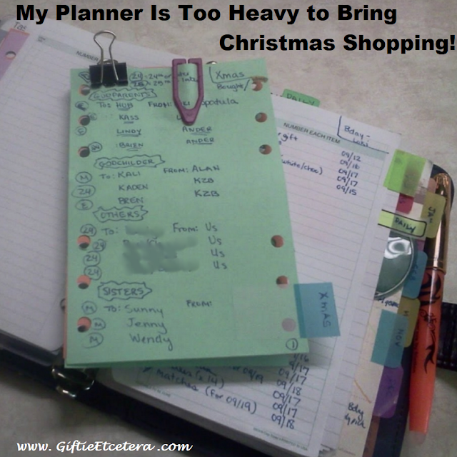planner, planner pages, Christmas lists