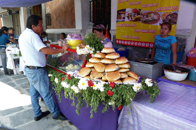Puesto de comida en Puebla - México