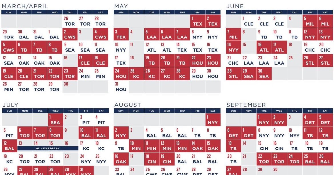 Red Sox Printable Schedule 2023 Printable World Holiday