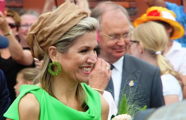 Queen Maxima of The Netherlands attends the official opening of the new nursing center 's Hamrik in Nieuwolda,