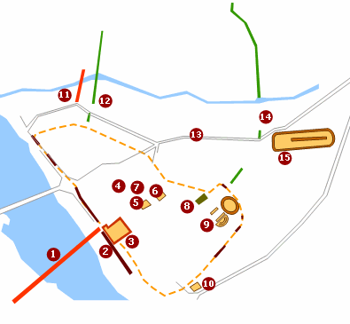 Mapa o plano de Mérida.