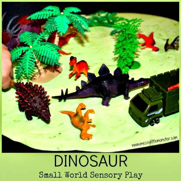 http://www.messylittlemonster.com/2014/12/dinosaur-small-world-sensory-play-with.html