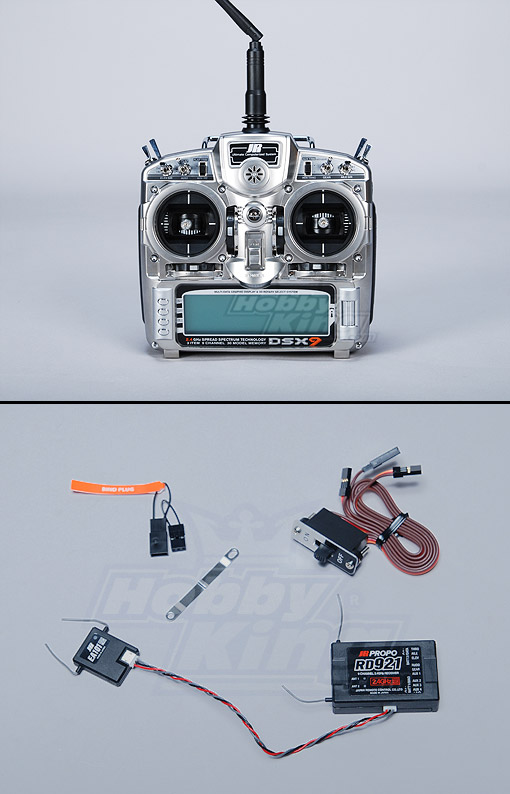 Loja Aeros do Vale Radio JR DSX9 MK2 2.4G DSM2 Transmitter w/RD921