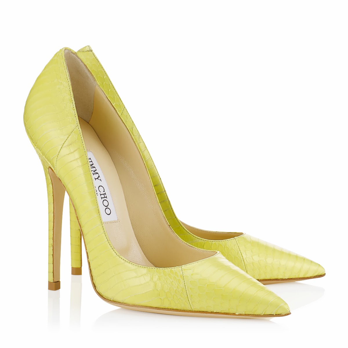 JIMMY CHOO "ANOUK" YELLOW PUMP