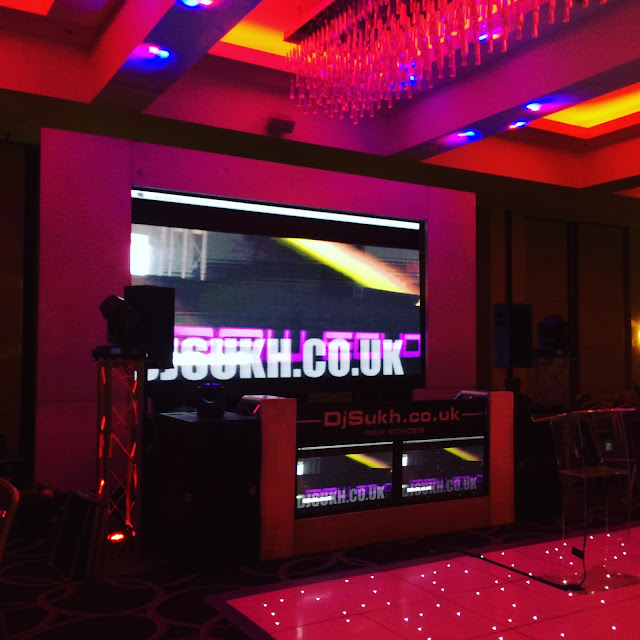 Asian, Indian wedding led dance floor and screen hire The Hilton at St George's Park, Burton Upon Trent 07940084117