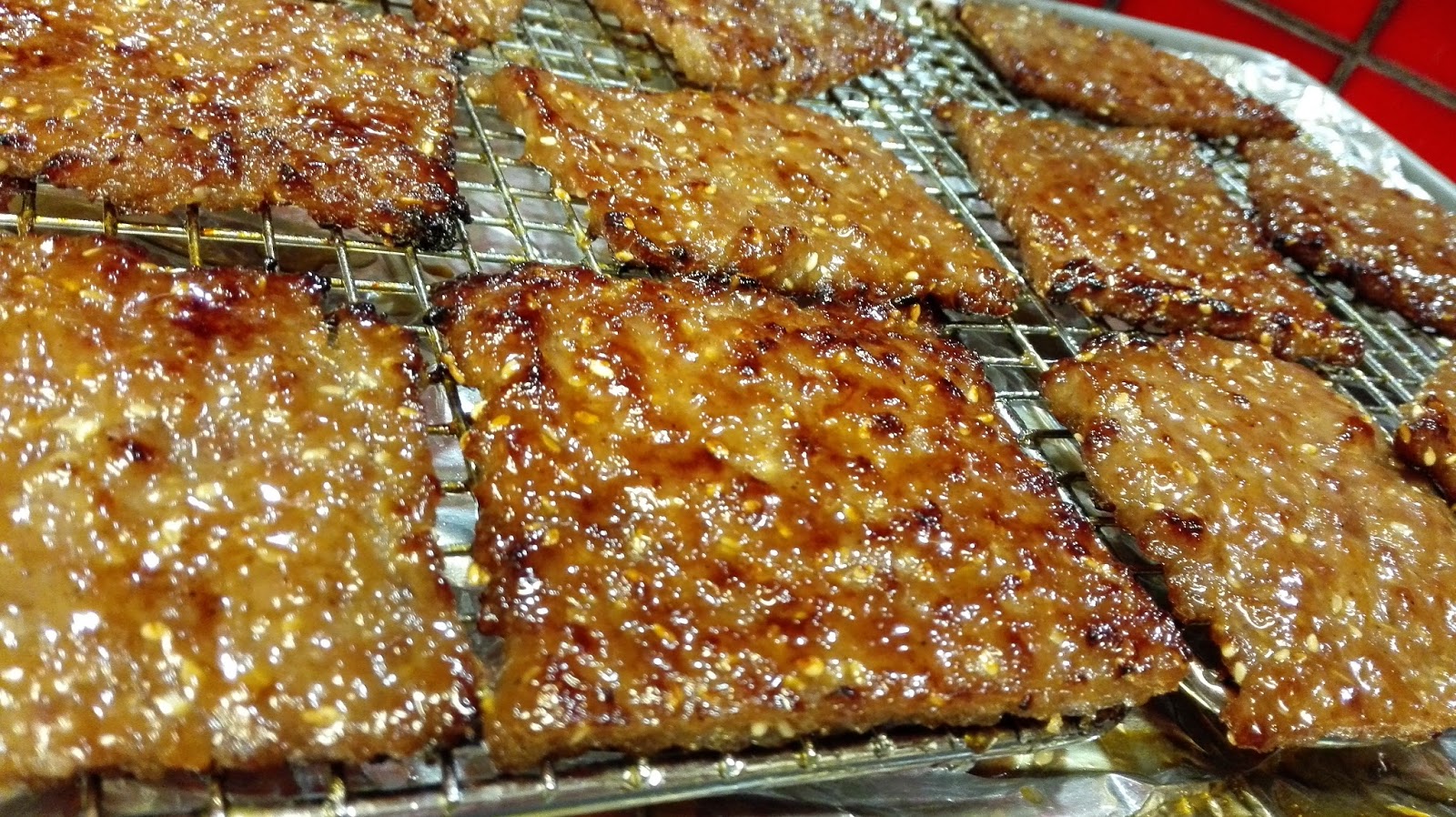 Pat's Kitchen Journal Honey Pork Jerky with Sesame Seeds