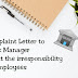 A Sample Complaint Letter To The Bank Manager About Irresponsible Employees