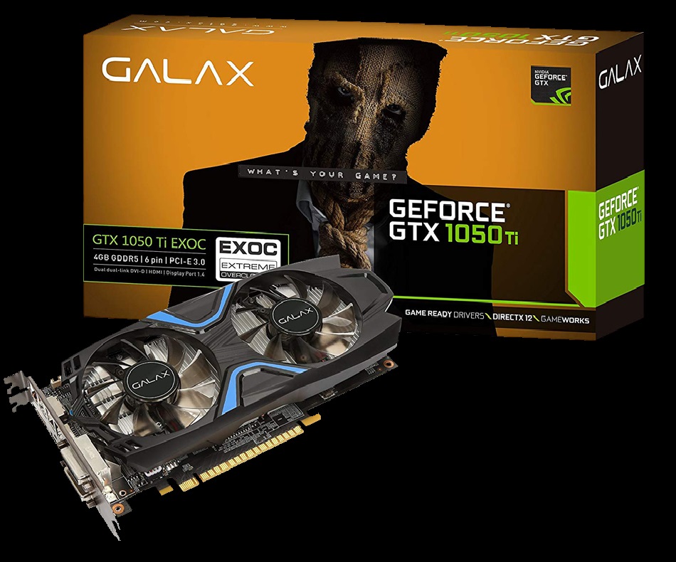 PLANET OF PC GAMERS SHOP: GALAX GeForce® GTX 1050 Ti EXOC 4GB 128-bit ...