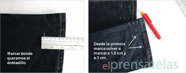 Tutorial dobladillo vaquero