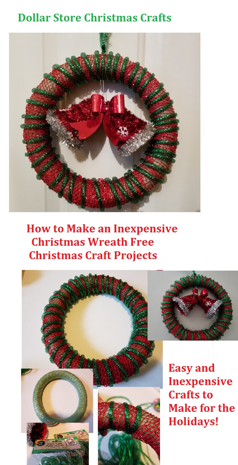  Dollar Store Christmas Crafts easy to make Christmas Wreath