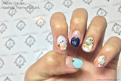 nails nautical floral garden
