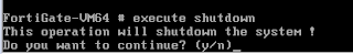 fortigate shutdown restart