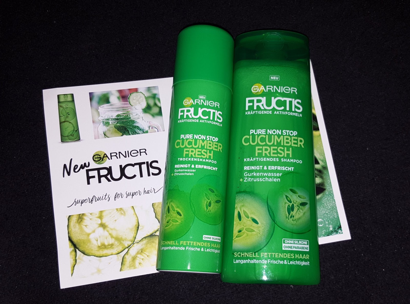 Muttis Produkttest Blog Garnier Fructis Cucumber Fresh Shampoo Trockenshampoo