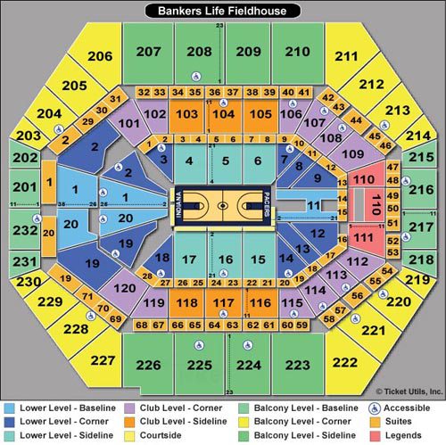 Bankers Life Fieldhouse Virtual Seating Chart