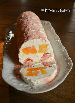 Bûche glacée clémentine et mangue © Popote et Nature Bûche glacée clémentine et mangue © Popote et Nature