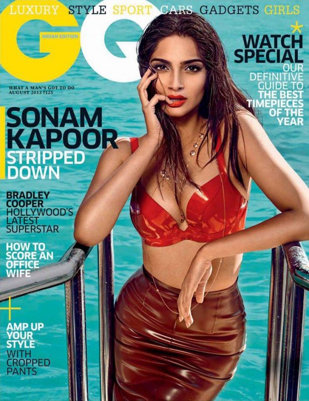 Sonam Kapoor Strips To Bikini In Gq 2013 Photoshoot Sonam Kapoor Hot Romantic Bikini Stills 