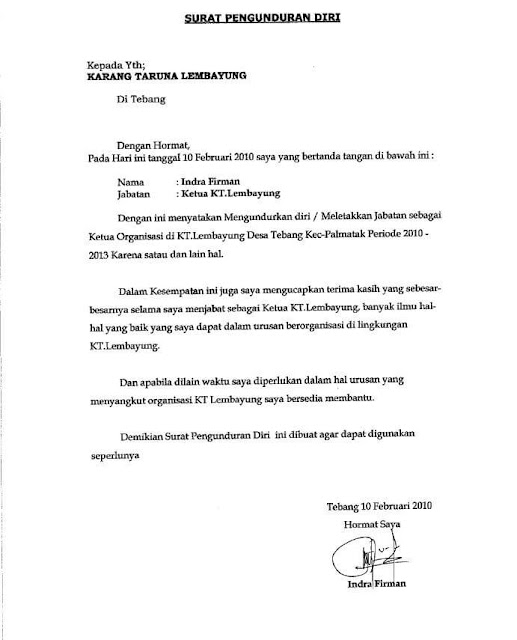 Contoh Surat Pengunduran Diri Pabrik Xmast 4