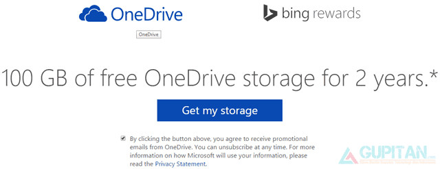 Dapatkan 100GB Cloud Storage dari OneDrive Gratis