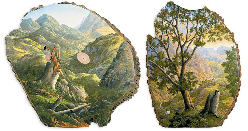 02-Large-Catalpa-Slice-Alison-Moritsugu-Landscape-Painting-on-Tree-Logs-www-designstack-co