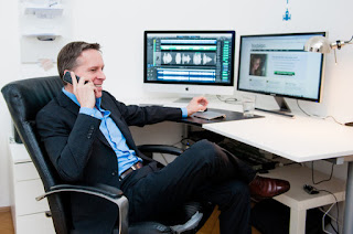CEO Armin Hierstetter at his desk