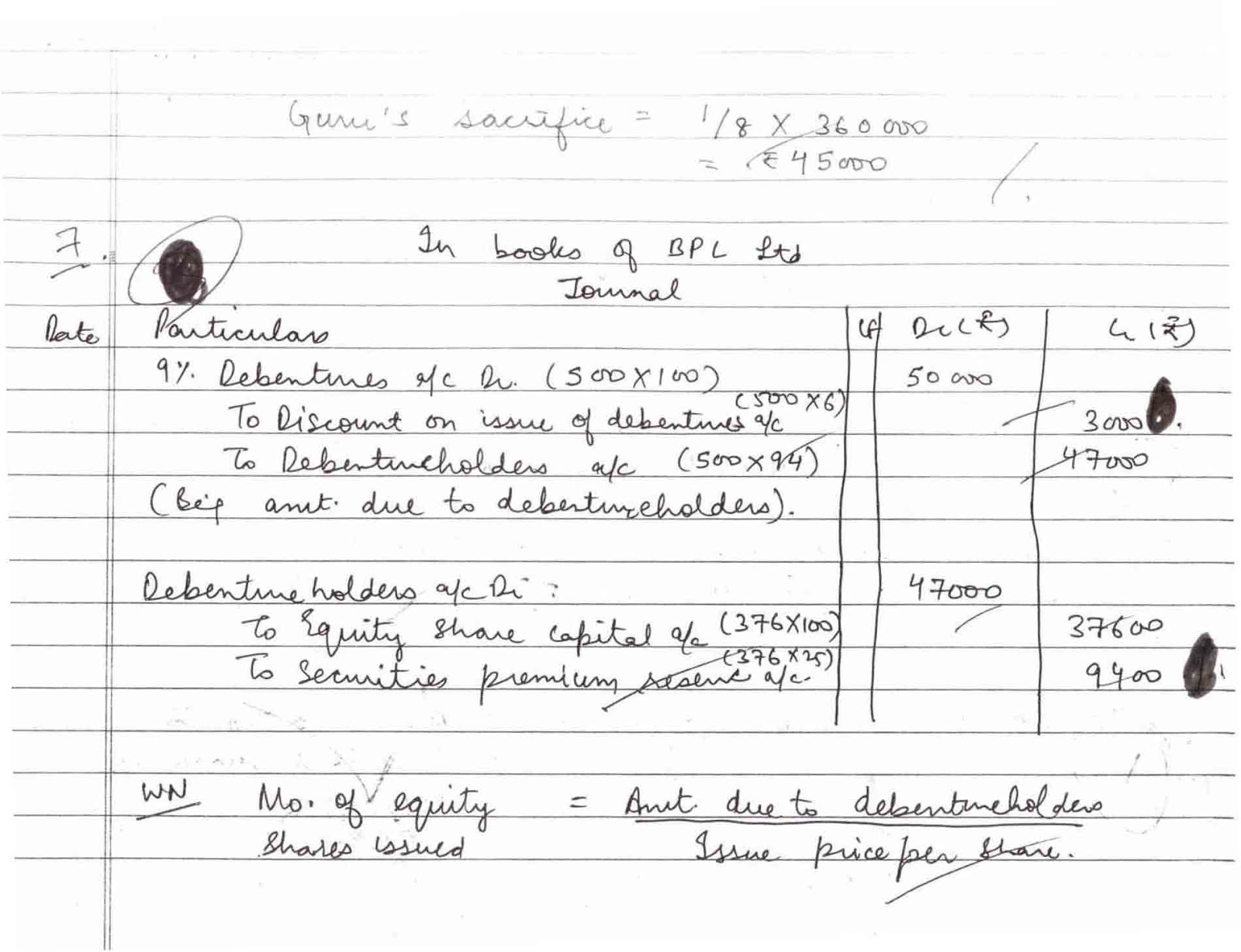 CBSE Class XII Accountancy answer sheet cbse class 12th Accountancy Topper answer sheet