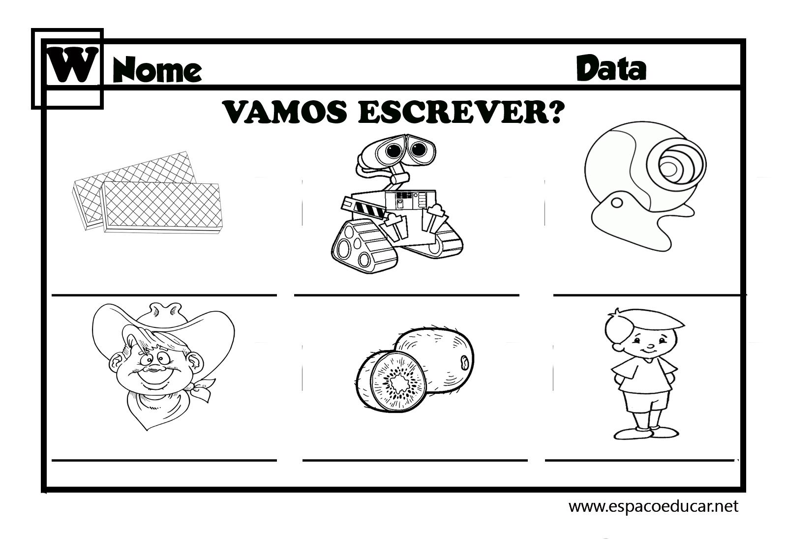 CADERNO DE ESCRITA ATIVIDADE LETRA WESPAÇO EDUCAR CADERNO DE ESCRITA ATIVIDADE LETRA WESPAÇO EDUCAR