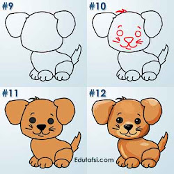 71 Cara Gambar Anjing Kartun Terbaru Gambar Kantun