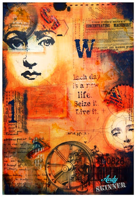 Andy skinner altered art mixed media collage