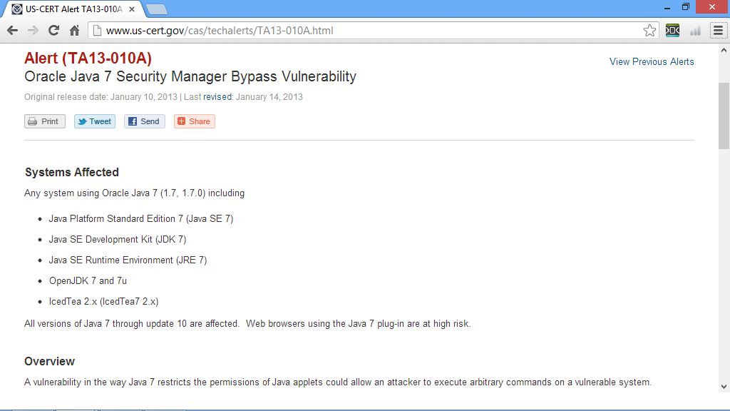 Java-Buddy: US-CERT updated Java flaw affected system add OpenJDK and ...