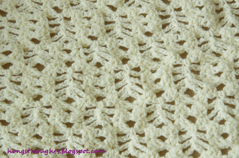 Hong's Thoughts: Lacy Crochet Baby Blanket