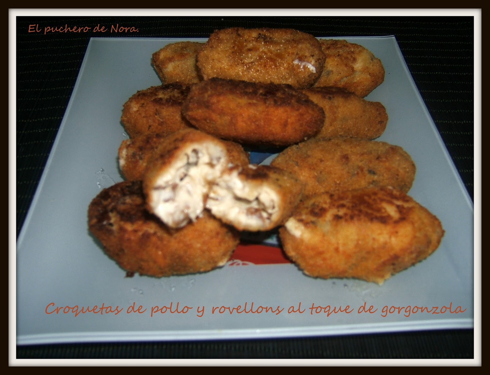 El puchero de Nora Croquetas de pollo y rovellons al toque de