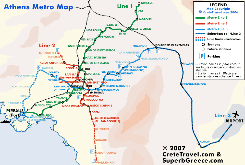 Greece Metro Map
