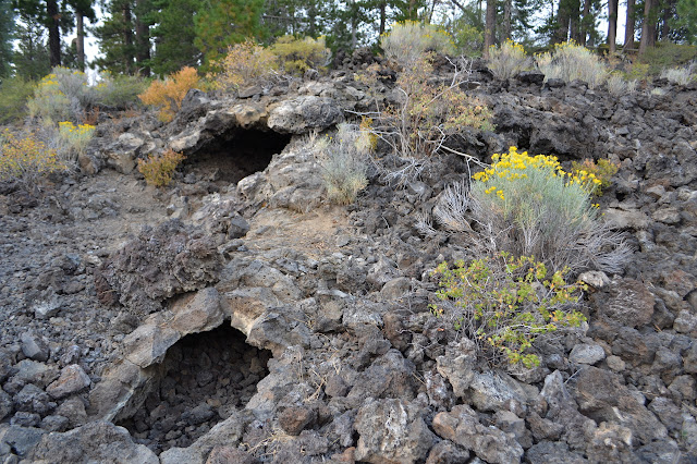 two horizontal hole in the hill side