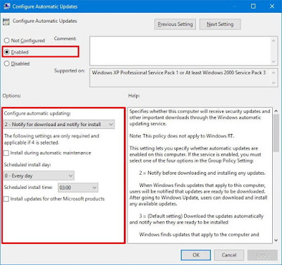 configure automatic updates policy configure automatic updates policy