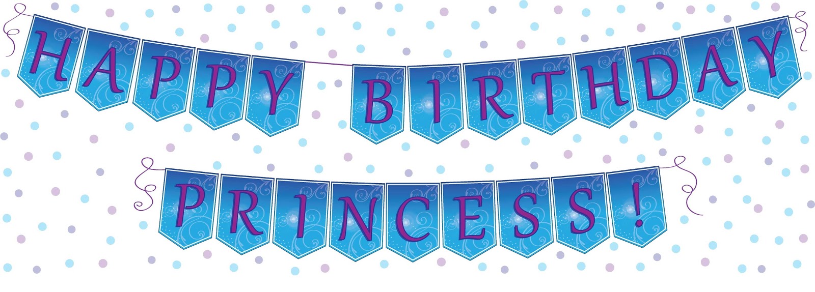 Tickled by the Creative Bug: Princess Party Happy Birthday Banner and ...