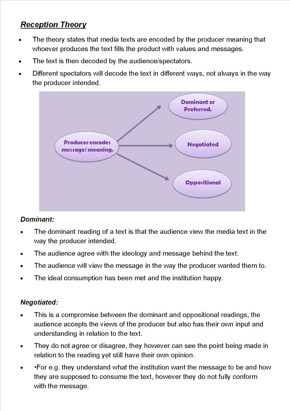 A2 Media Studies Elisha Elgey Stuart Hall Reception Theory