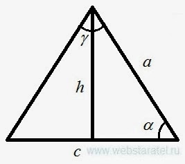 Равнобедренный треугольник. Сторона равнобедренного треугольника. Математика для блондинок.