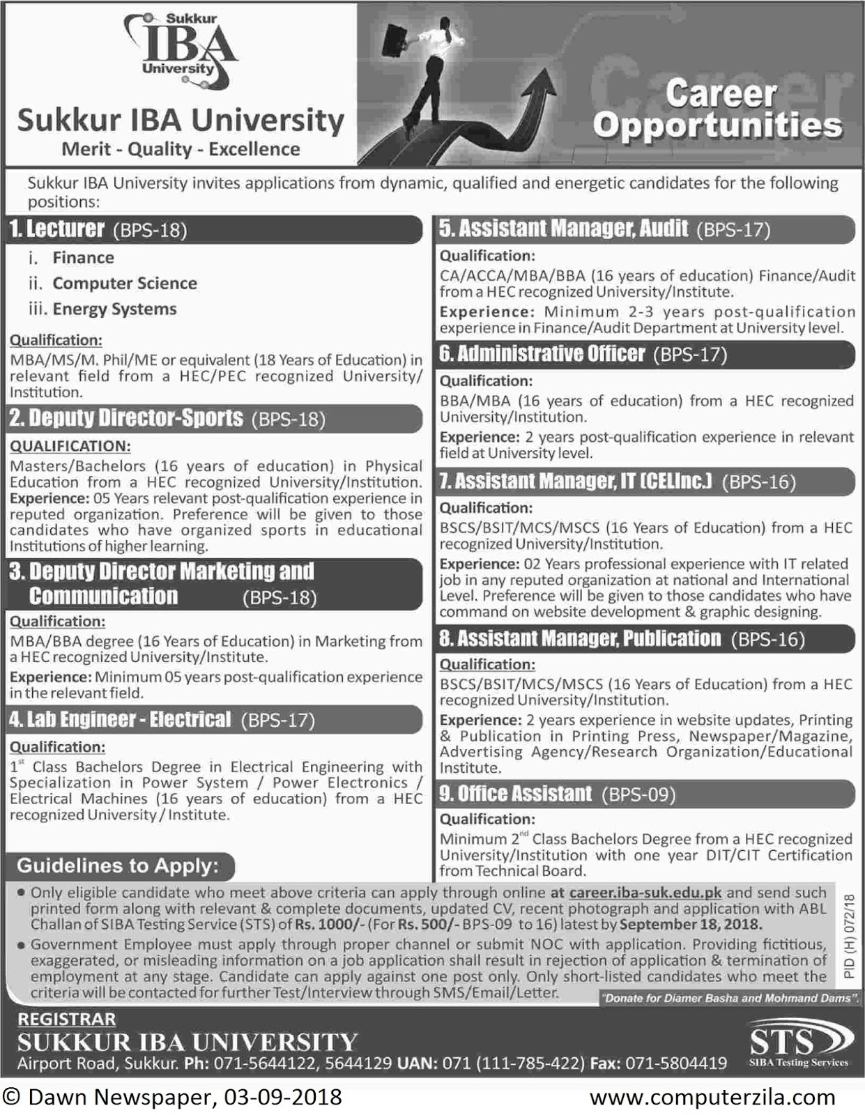 Career Opportunities at Sukkur IBA University