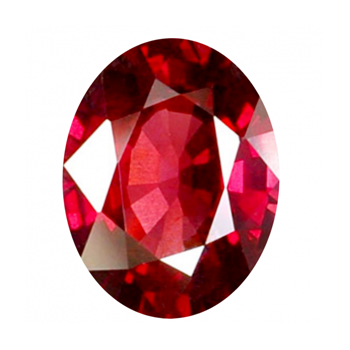 Đá Ruby mài facet hình oval Đá Ruby mài facet hình oval