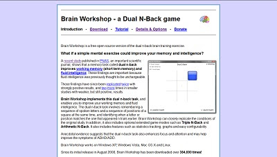 Brain Workshop, Medical Games