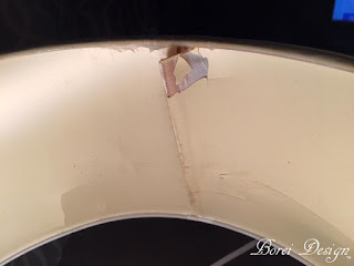How to replace a built in lamp shade diy home decor tutorial upcycled