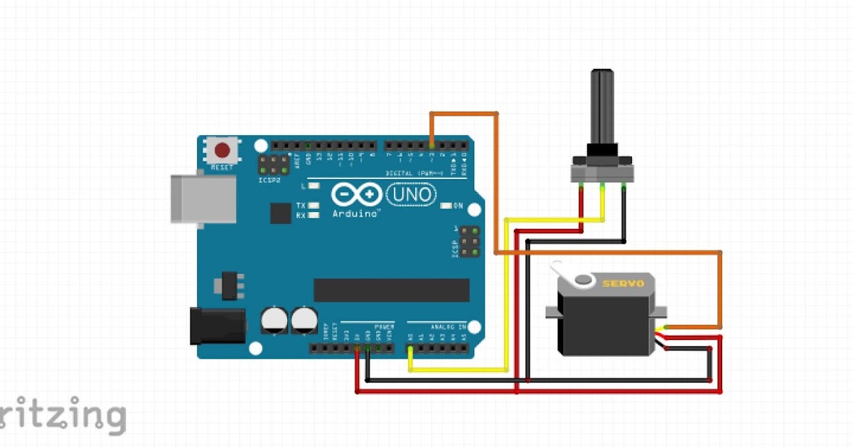 The Simple Tech Projects: How to control servo motor with potentiometer ...