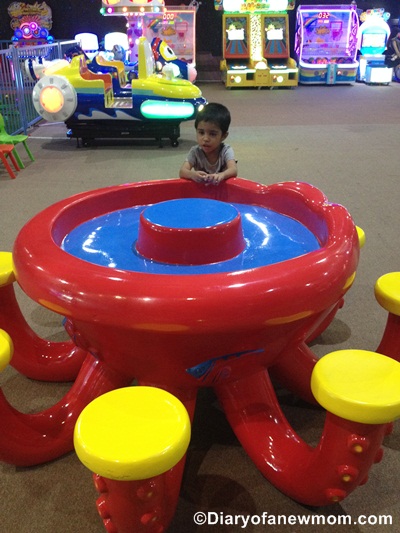 Having a rest after playing and running around the arcade area! :)